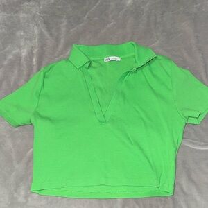 Green Crop Top - ZARA